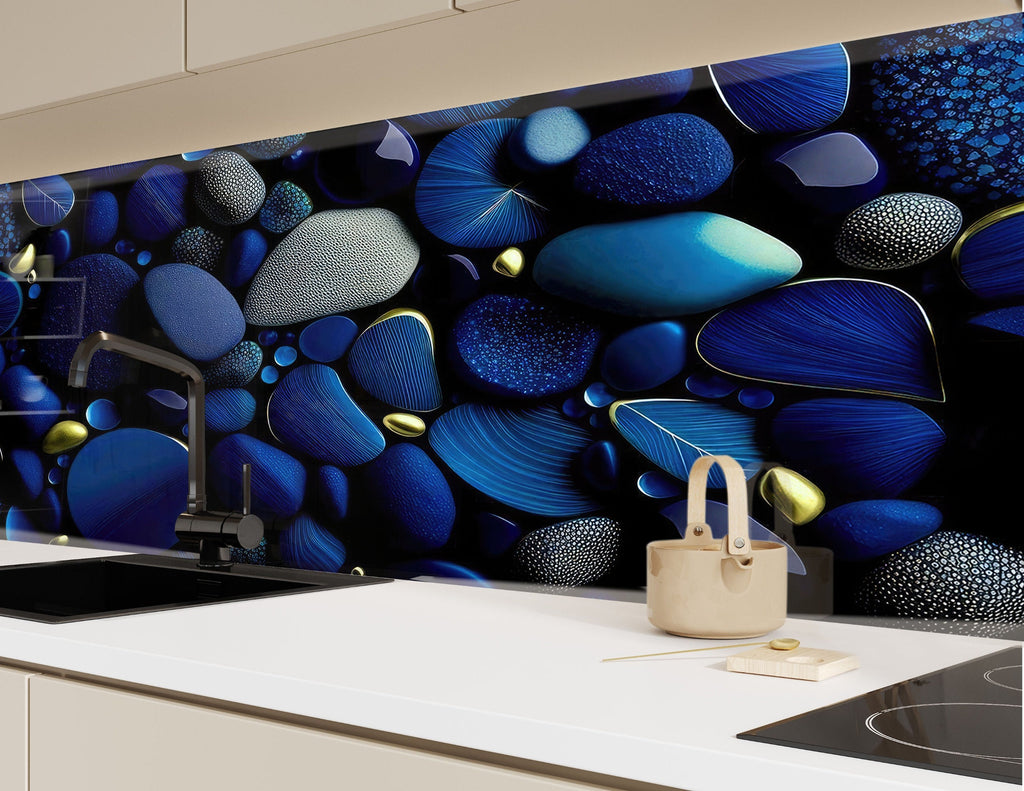 Zen Spa Stones Tempered Glass Backsplash-BacksplashArtworks