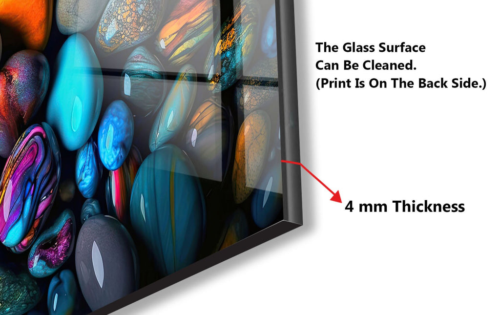 Zen Spa Stones Tempered Glass Backsplash-BacksplashArtworks