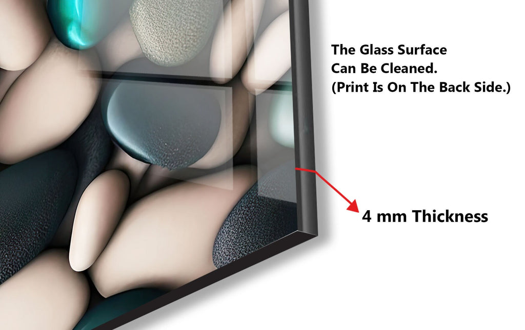 Zen Spa Stones Tempered Glass Backsplash-BacksplashArtworks