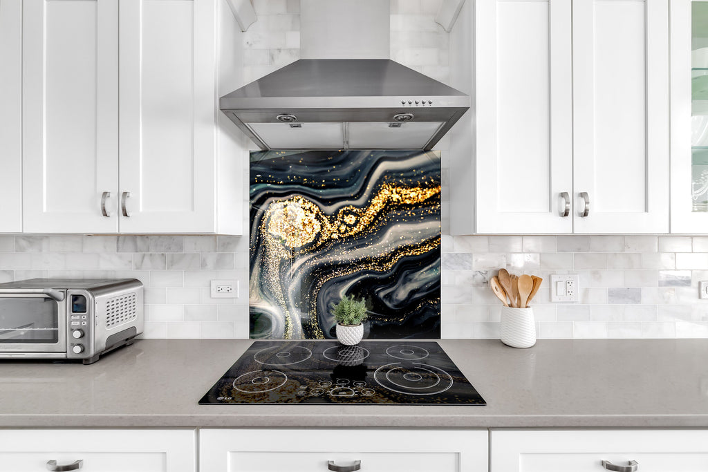 Abstract Tempered Glass Backsplash-BacksplashArtworks