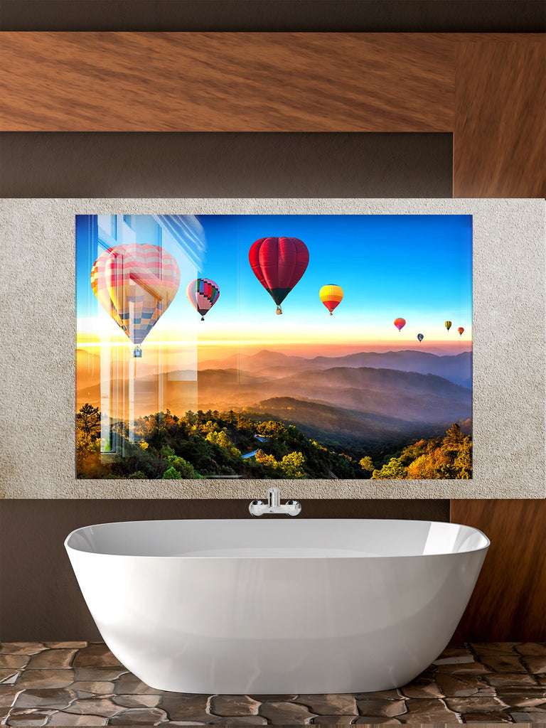 Hot Air Balloon Adventure - Glass Kitchen Backsplash-BacksplashArtworks