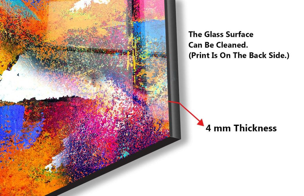 Abstract Tempered Glass Backsplash-BacksplashArtworks