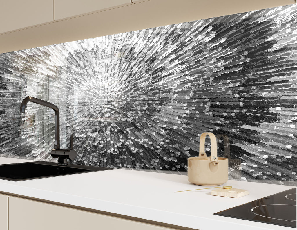 Abstract Tempered Glass Backsplash-BacksplashArtworks