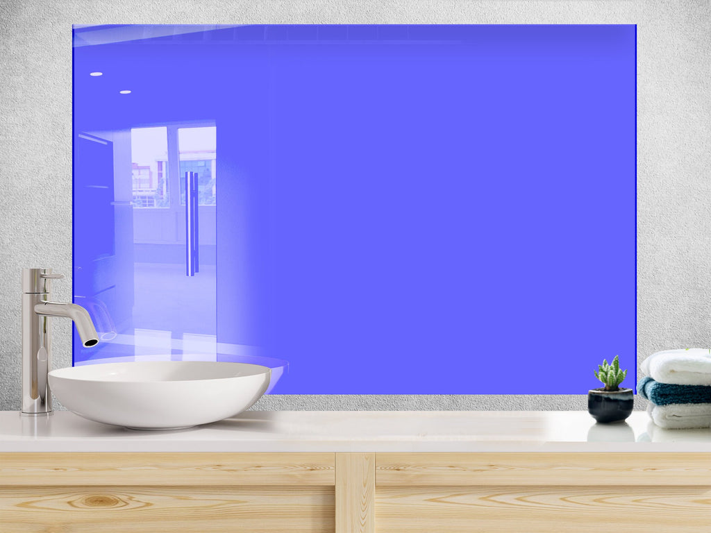 Electric Blue - Tempered Glass Backsplash-BacksplashArtworks