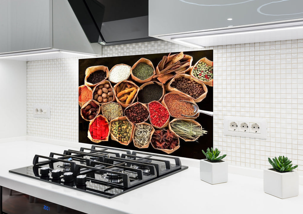 Spice Market - Glass Kitchen Backsplash-BacksplashArtworks
