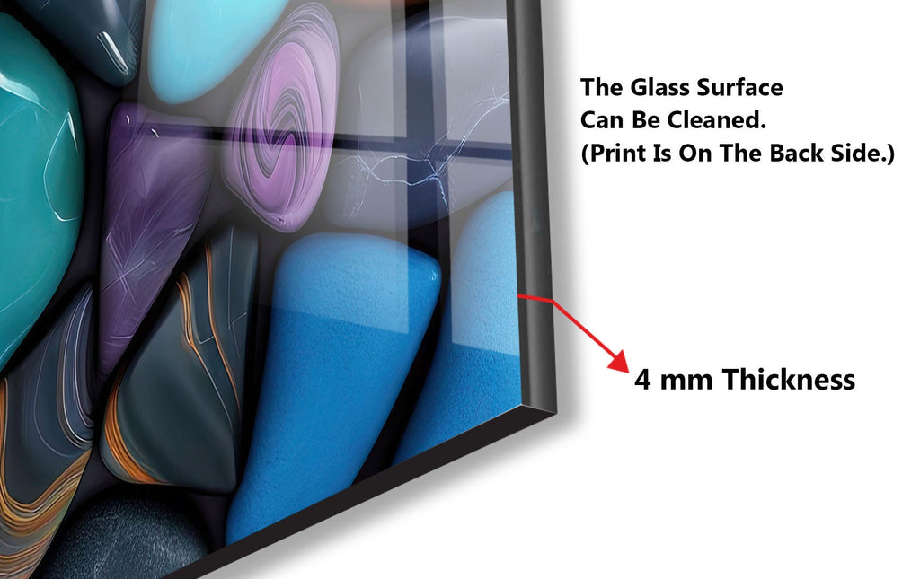 Zen & Spa Stones Tempered Glass Backsplash-BacksplashArtworks