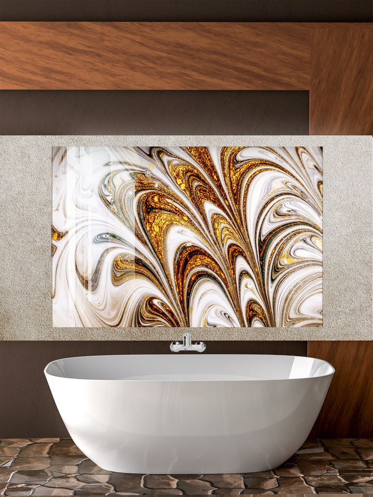 Abstract Tempered Glass Backsplash-BacksplashArtworks
