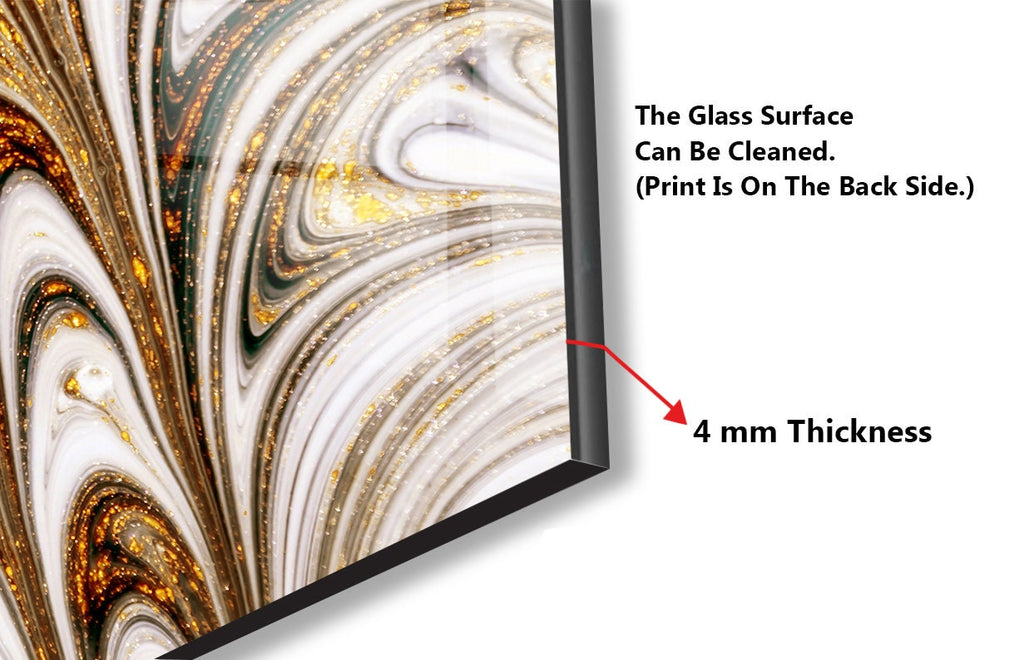 Abstract Tempered Glass Backsplash-BacksplashArtworks