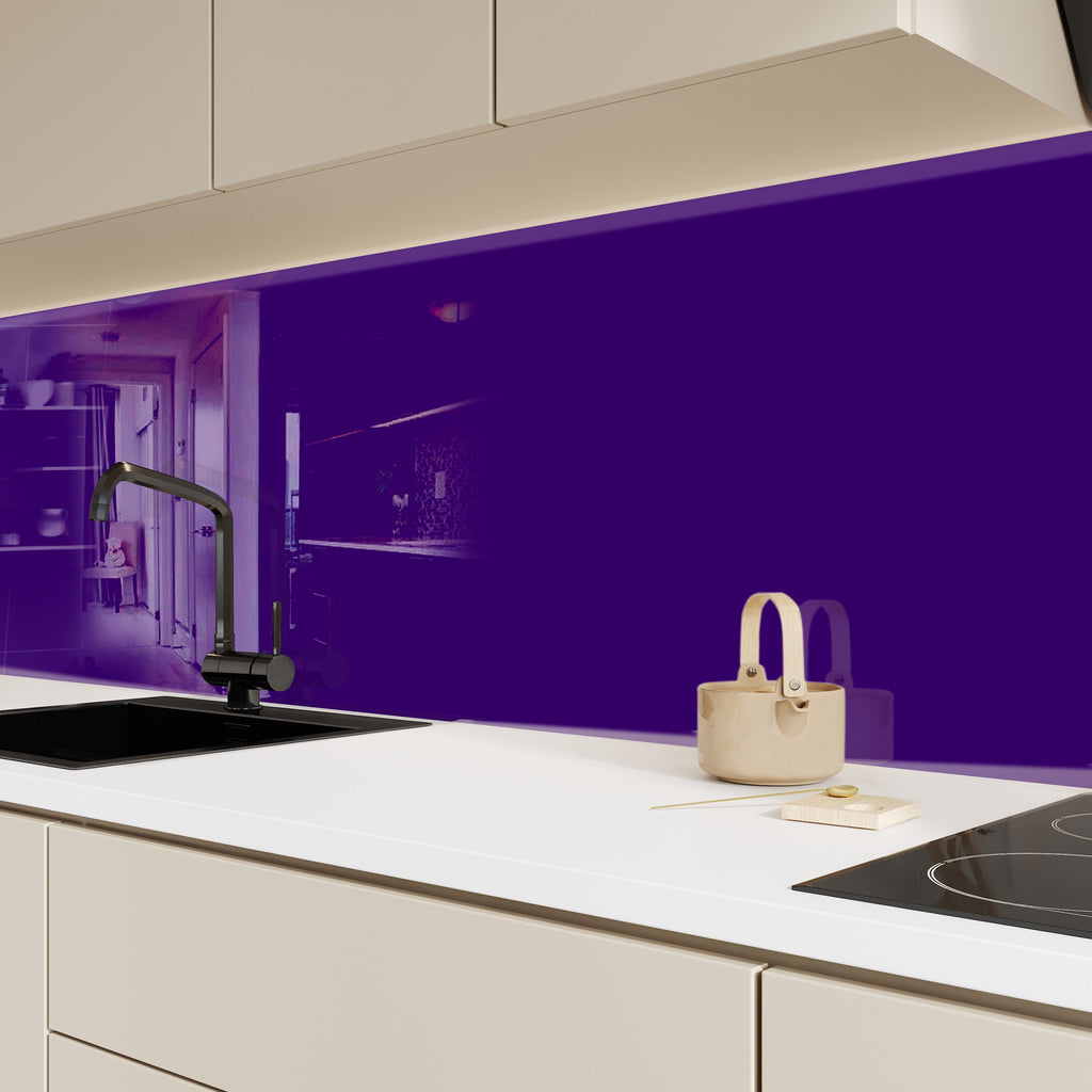 Deep Purple - Tempered Glass Kitchen Backsplash-BacksplashArtworks