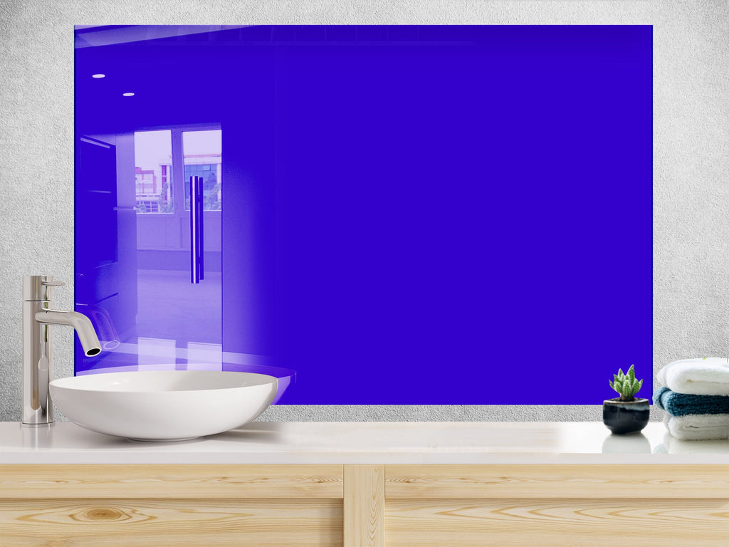 Storm Blue - Tempered Glass Kitchen Backsplash-BacksplashArtworks