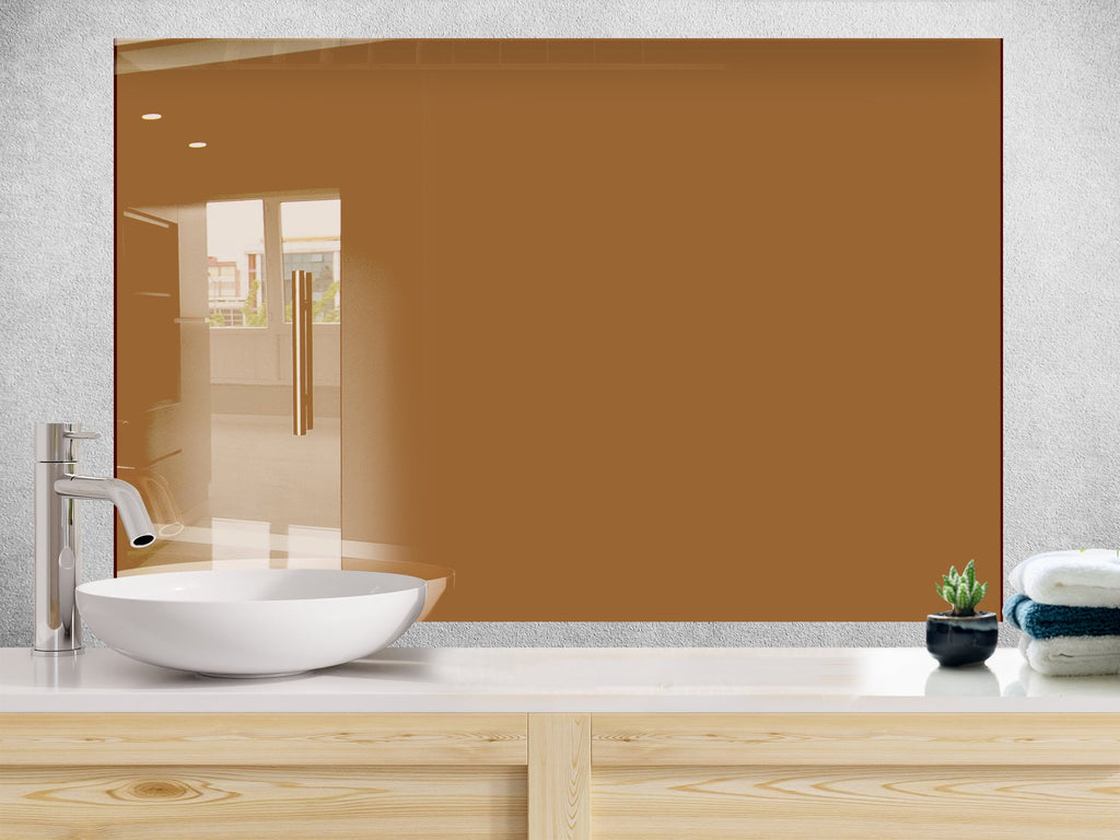 Brown - Tempered Glass Backsplash-BacksplashArtworks