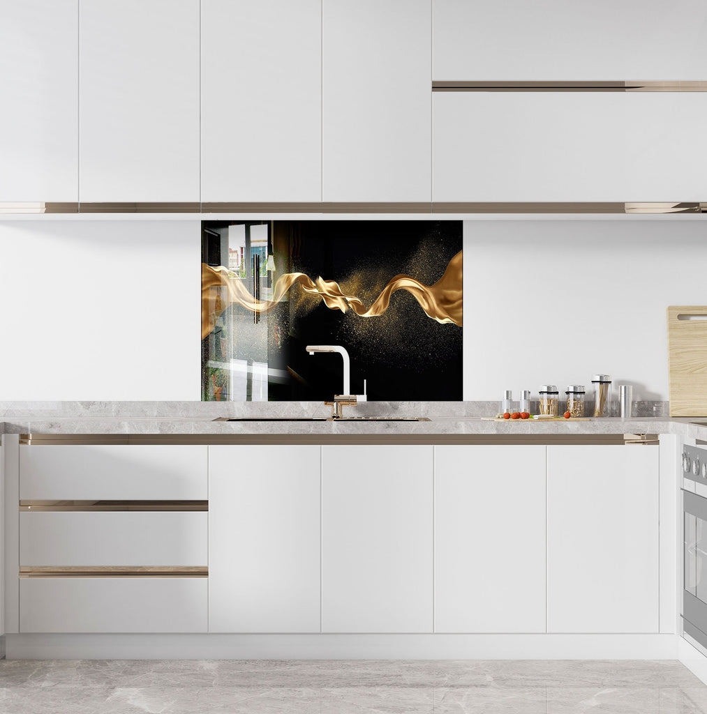 Abstract Tempered Glass Backsplash-BacksplashArtworks