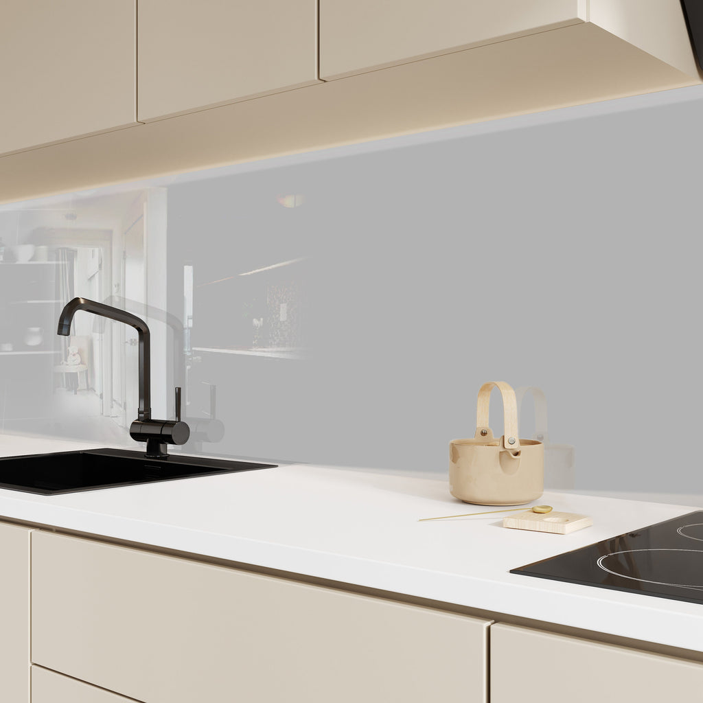 Grey - Glass Kitchen Backsplash-BacksplashArtworks