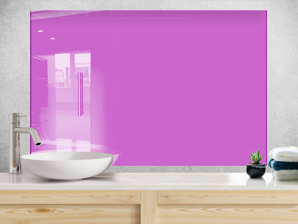 Violet - Tempered Glass Kitchen Backsplash-BacksplashArtworks