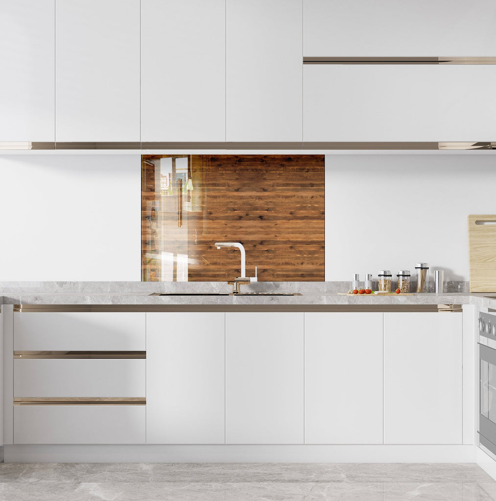 Wood Grain Pattern - Glass Kitchen Backsplash-BacksplashArtworks