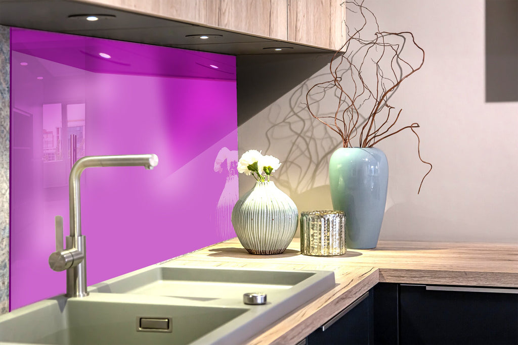 Violet - Tempered Glass Kitchen Backsplash-BacksplashArtworks