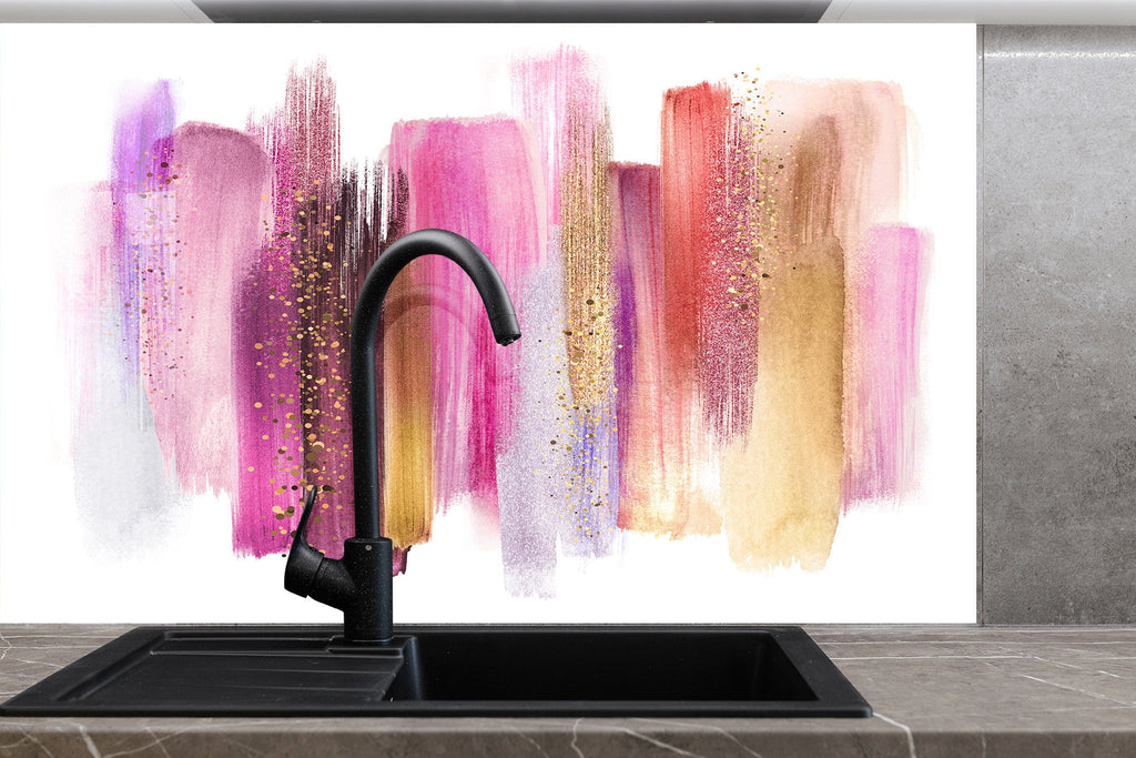 Abstract Tempered Glass Backsplash-BacksplashArtworks