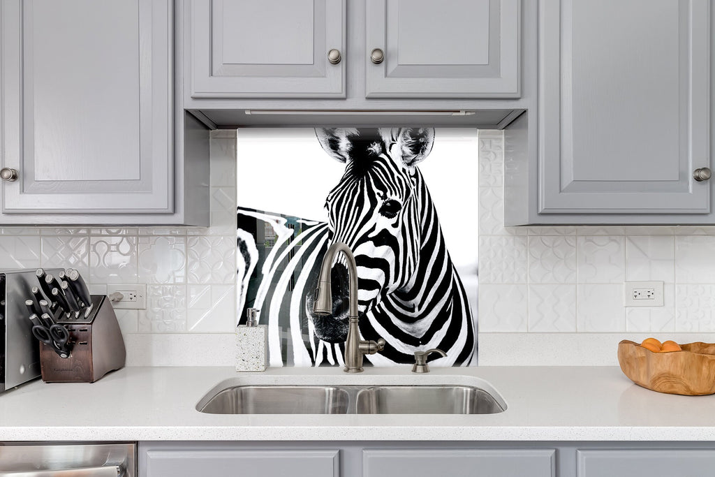 Zebra - Glass Kitchen Backsplash-BacksplashArtworks