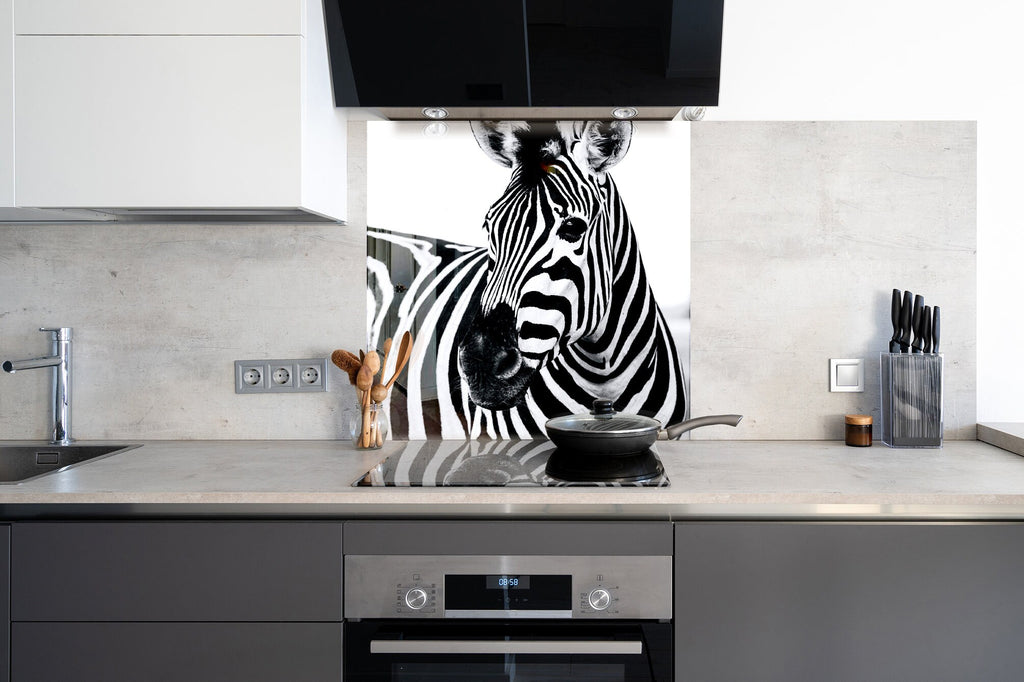 Zebra - Glass Kitchen Backsplash-BacksplashArtworks