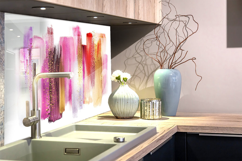 Abstract Tempered Glass Backsplash-BacksplashArtworks