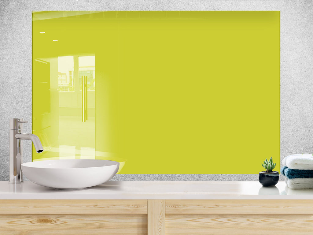 Lively Lime - Glass Kitchen Backsplash-BacksplashArtworks