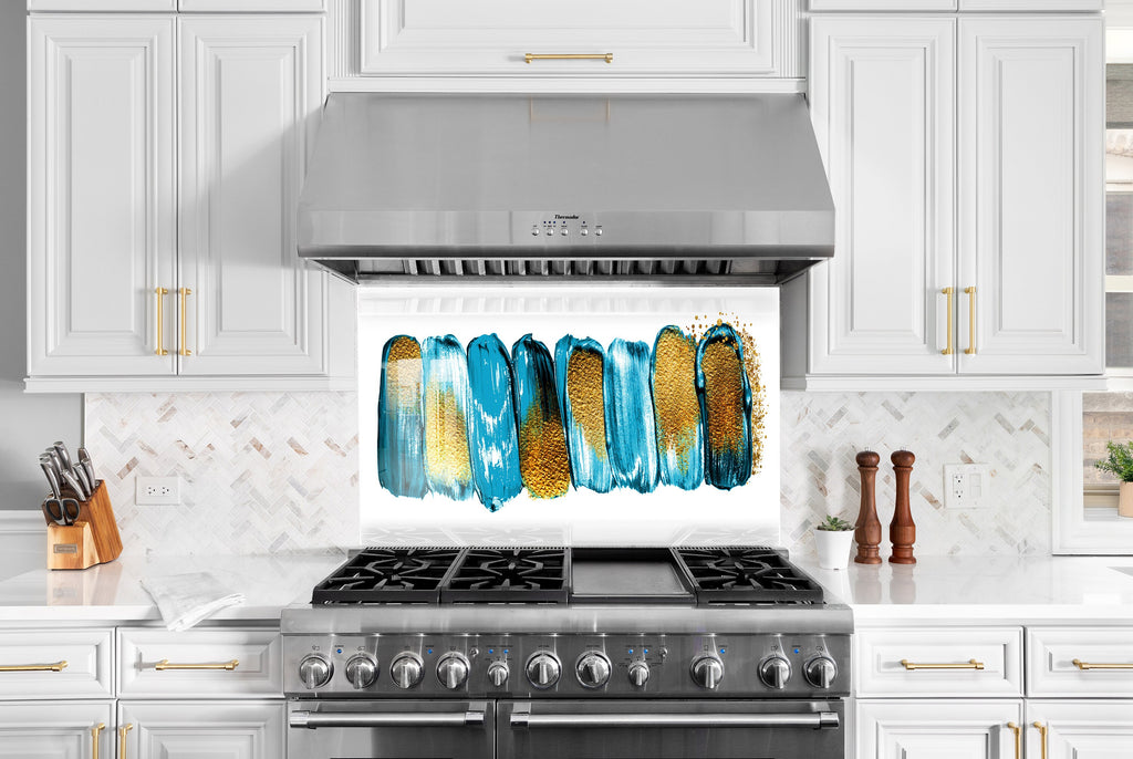 Abstract Tempered Glass Backsplash-BacksplashArtworks