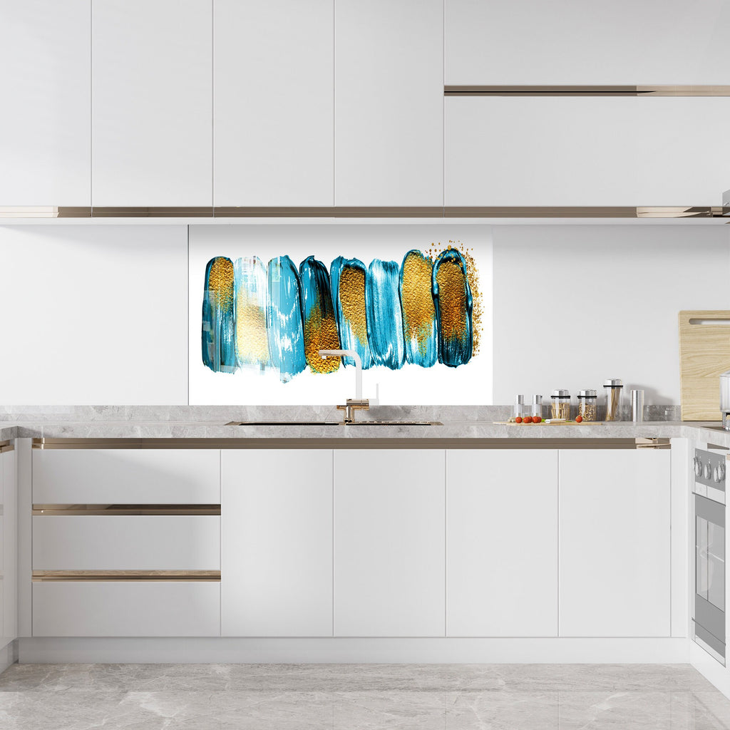 Abstract Tempered Glass Backsplash-BacksplashArtworks