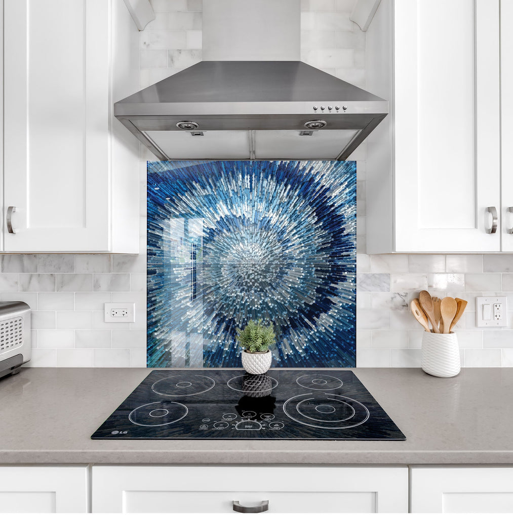 Abstract Tempered Glass Backsplash-BacksplashArtworks