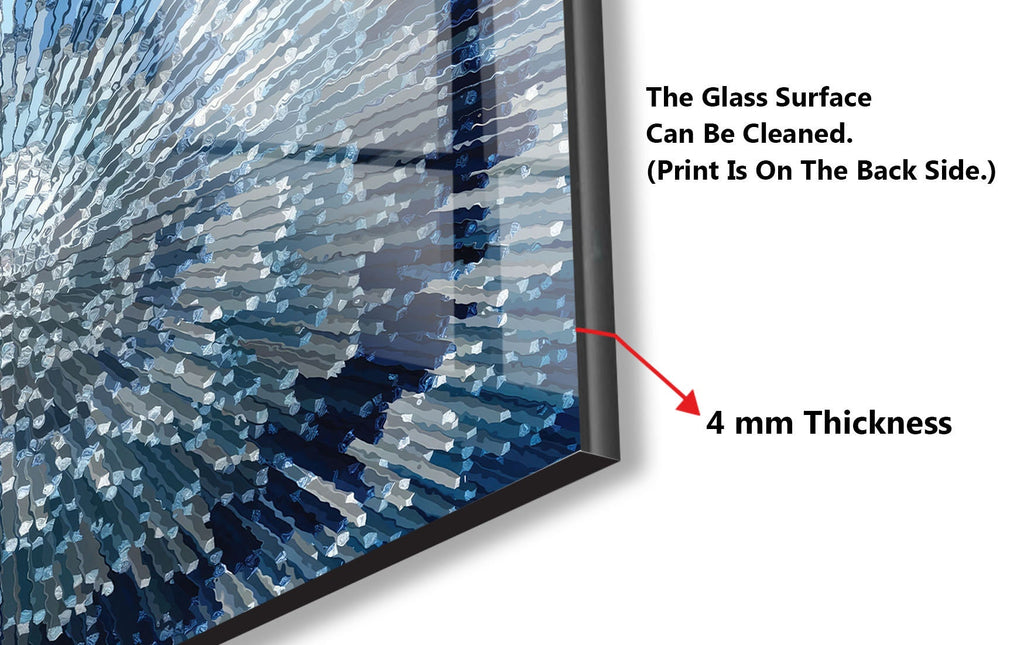 Abstract Tempered Glass Backsplash-BacksplashArtworks