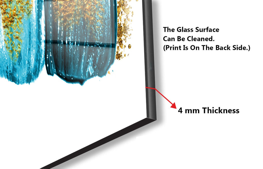 Abstract Tempered Glass Backsplash-BacksplashArtworks