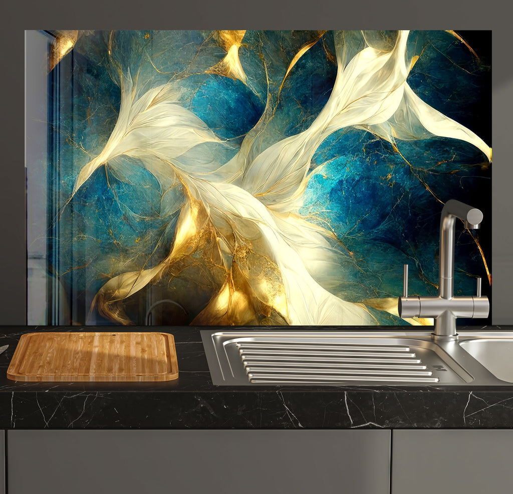 a kitchen sink with a cutting board next to it