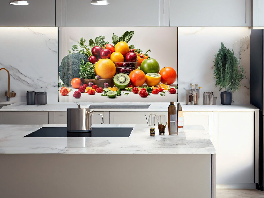 Fresh Fruit Medley Glass Kitchen Backsplash – Vibrant & Healthy Design-BacksplashArtworks