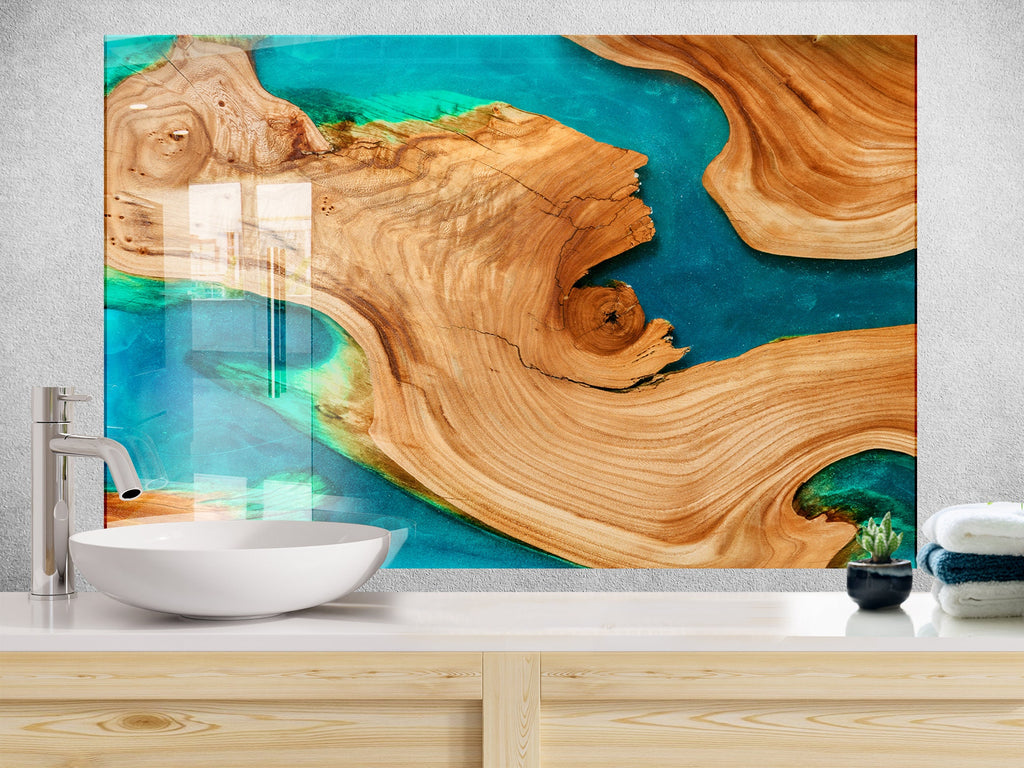 Abstract Tempered Glass Backsplash-BacksplashArtworks