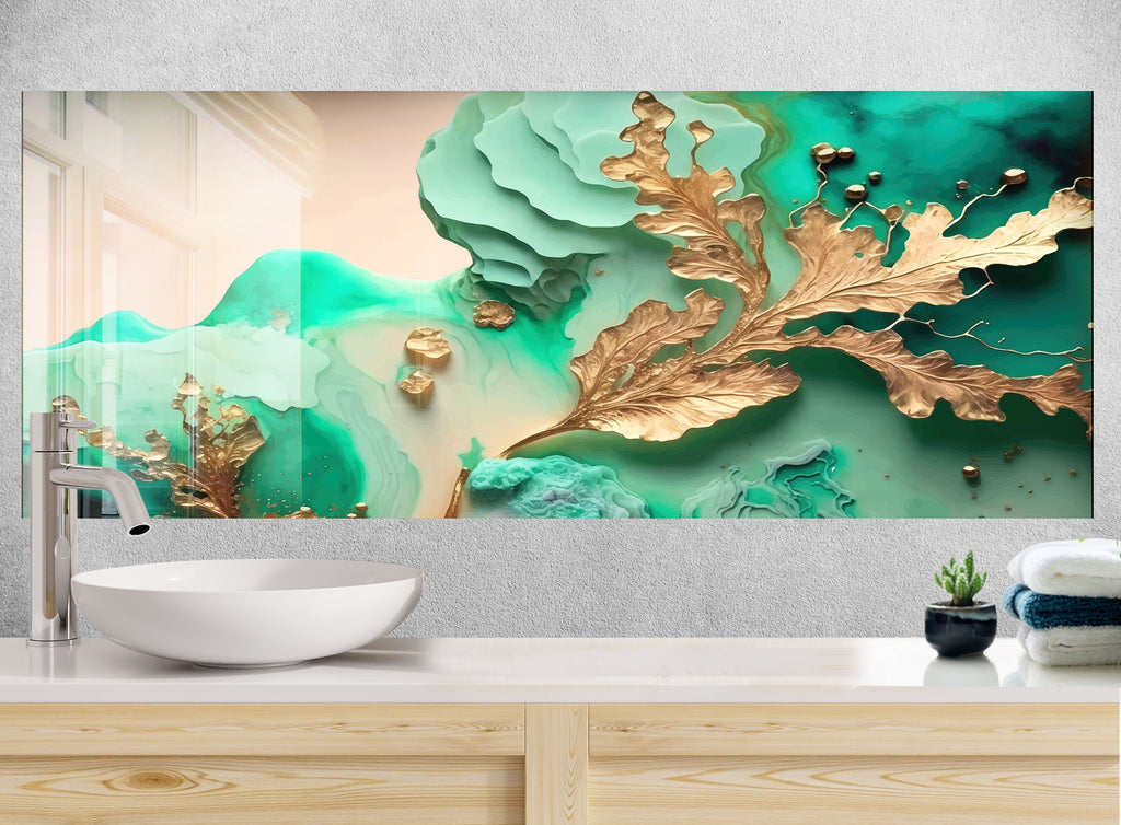Abstract Tempered Glass Backsplash-BacksplashArtworks