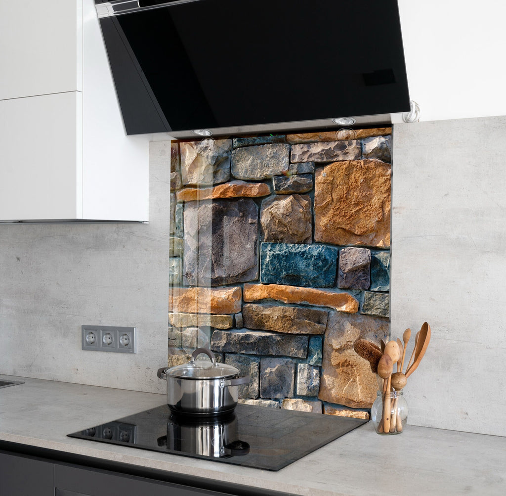 Zen Spa Stones Tempered Glass Backsplash-BacksplashArtworks