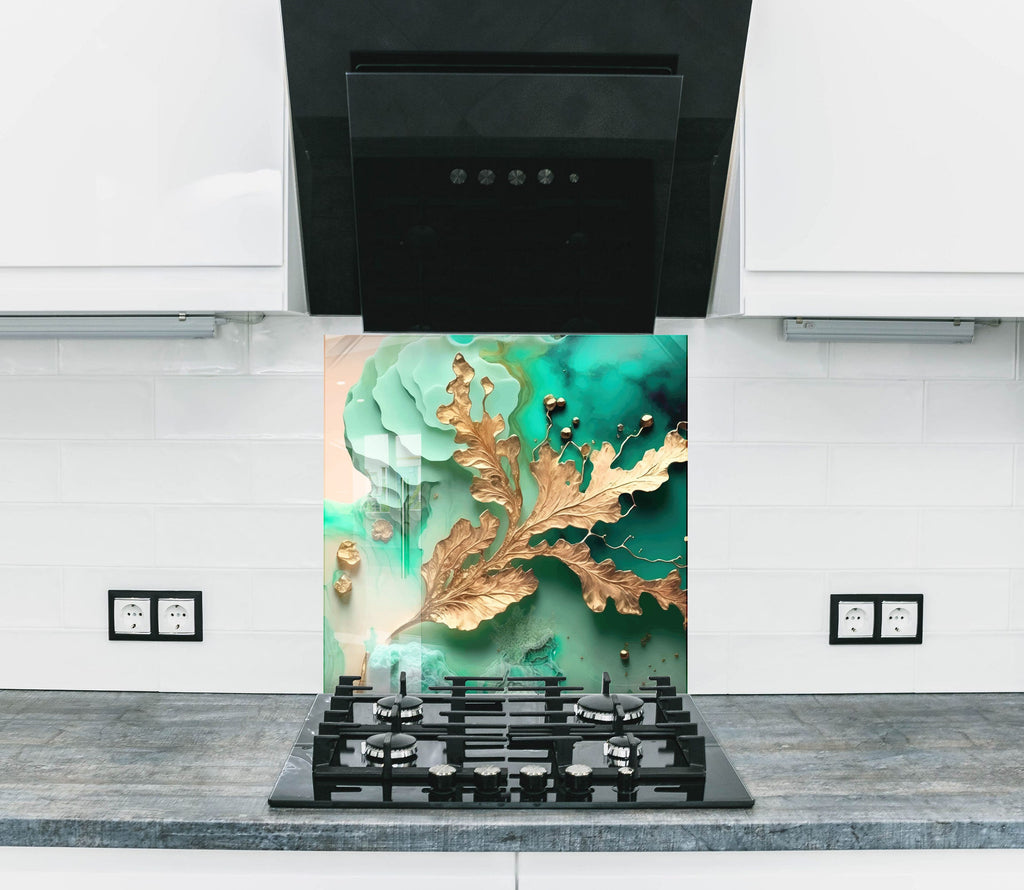 Abstract Tempered Glass Backsplash-BacksplashArtworks