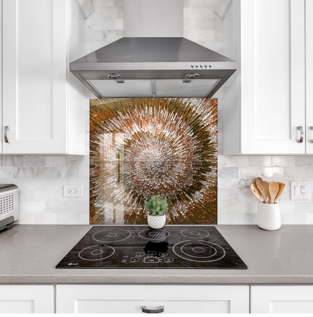 Modern Metallic - Glass Kitchen Backsplash-BacksplashArtworks