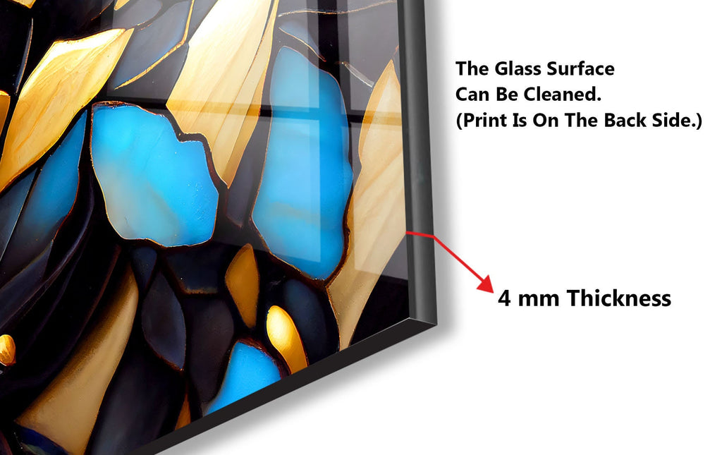 Abstract Tempered Glass Backsplash-BacksplashArtworks
