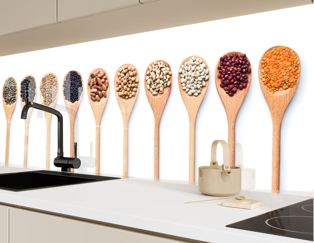 Spices & Herbs Harmony - Tempered Glass Kitchen Backsplash-BacksplashArtworks