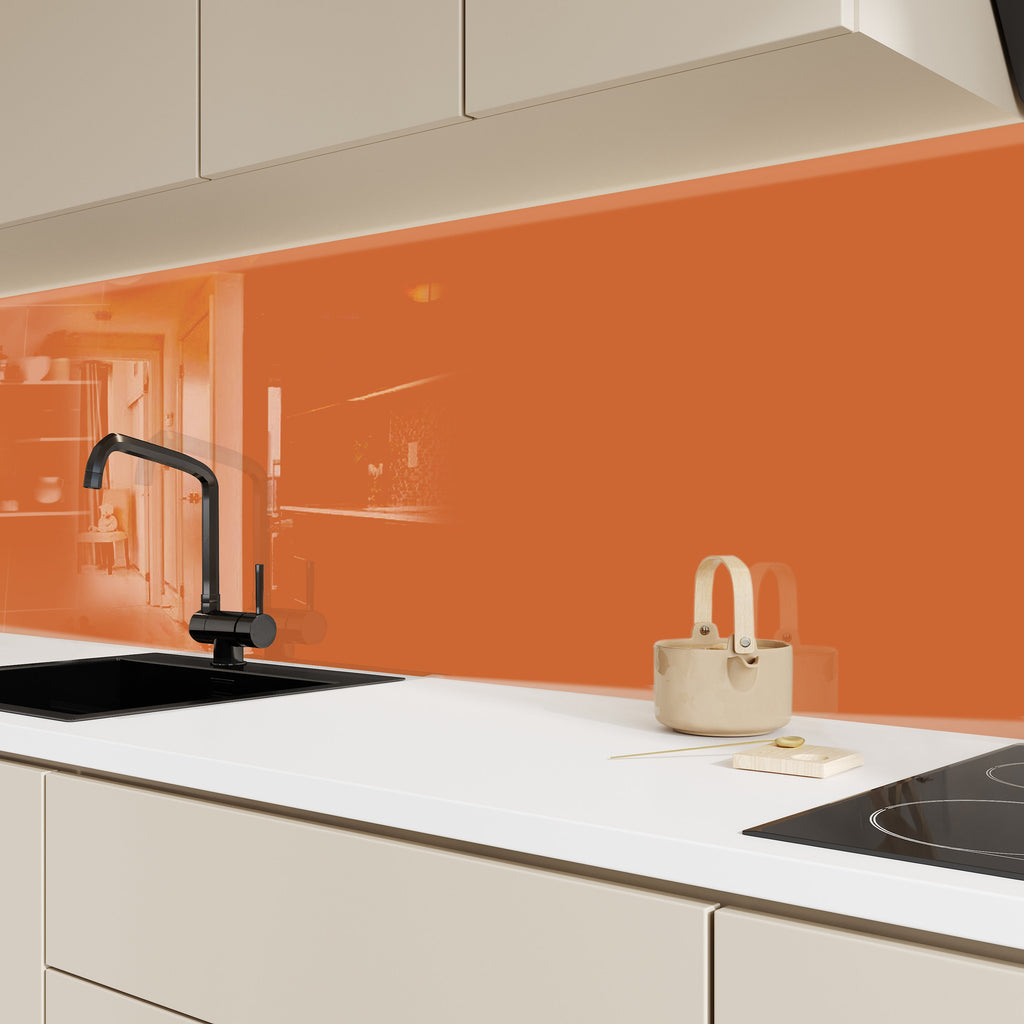 Red Brown - Tempered Glass Kitchen Backsplash-BacksplashArtworks