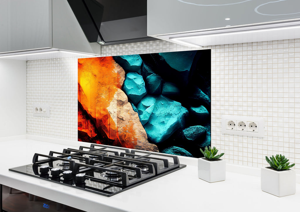 Zen Spa Stones Tempered Glass Backsplash-BacksplashArtworks