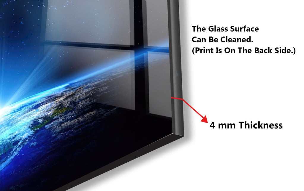 Earth from Space Glass Kitchen Backsplash – Cosmic View Design-BacksplashArtworks