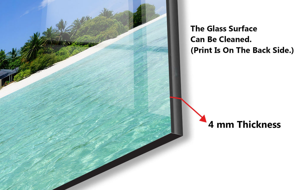 Tropical Island Paradise Wall Art – Kitchen Glass Backsplash-BacksplashArtworks