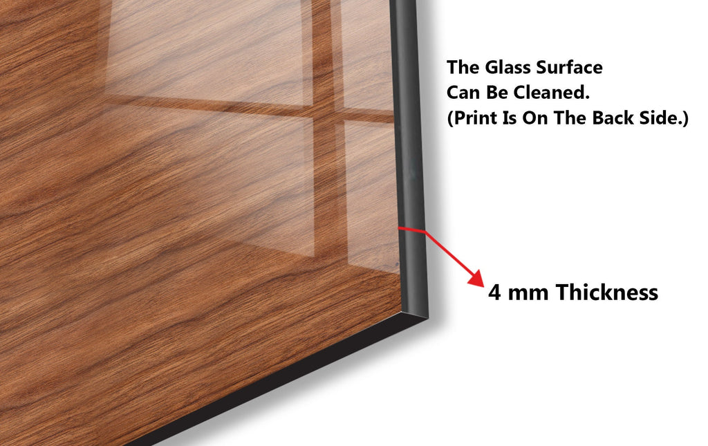 Modern Walnut Wood - Glass Kitchen Backsplash-BacksplashArtworks