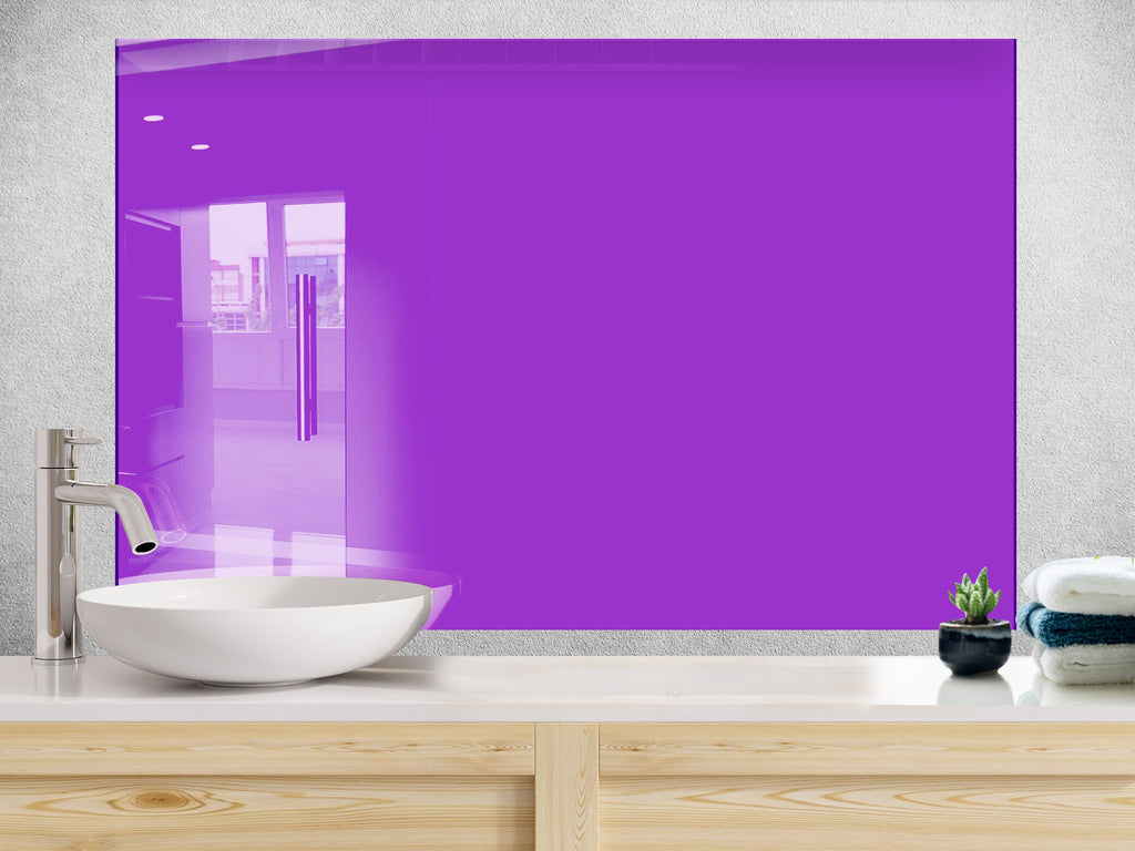 Neon Purple - Tempered Glass Backsplash-BacksplashArtworks