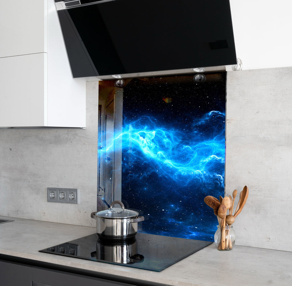 Abstract Tempered Glass Backsplash-BacksplashArtworks