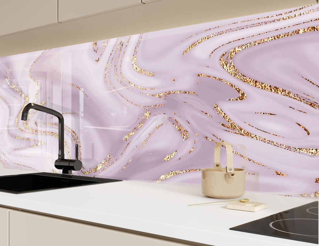 Abstract Tempered Glass Backsplash-BacksplashArtworks