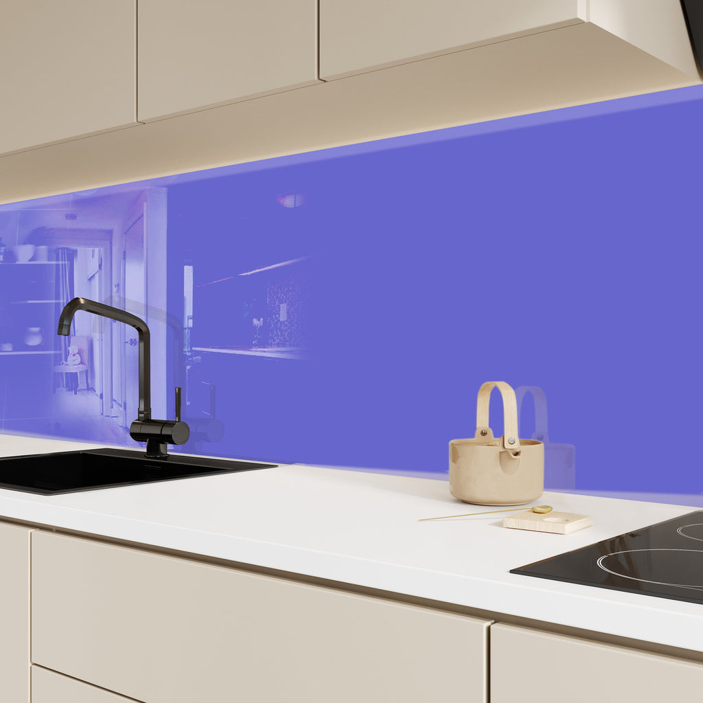 Twilight Blue - Tempered Glass Kitchen Backsplash-BacksplashArtworks