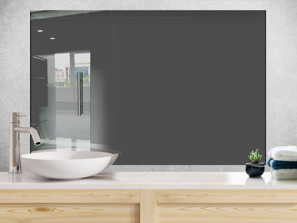 Charcoal Gray - Glass Kitchen Backsplash-BacksplashArtworks