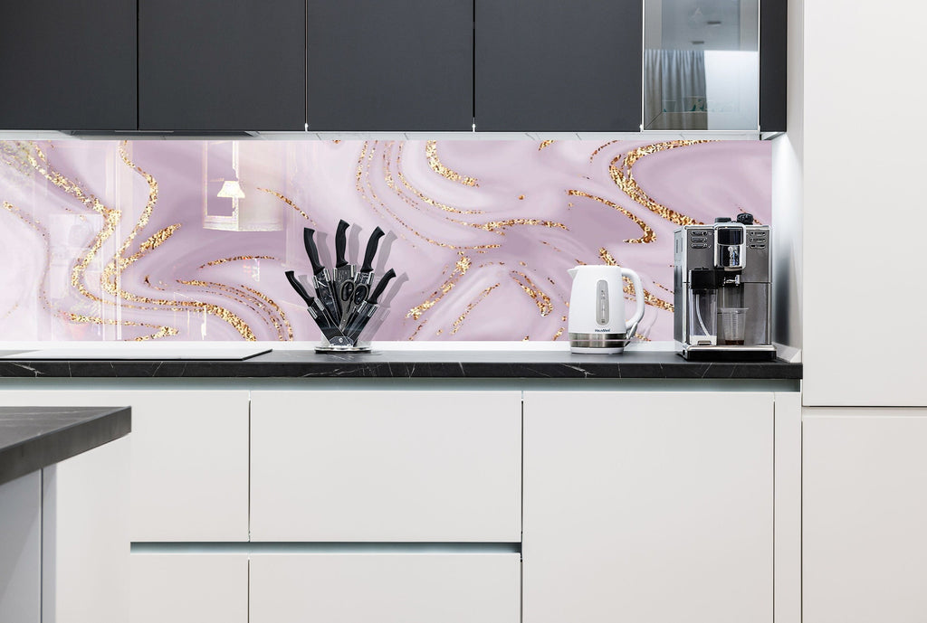 Abstract Tempered Glass Backsplash-BacksplashArtworks